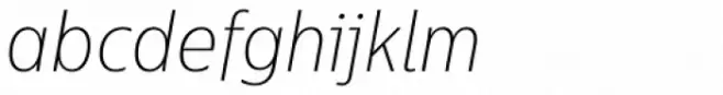 Centrale Sans Condensed Thin Italic