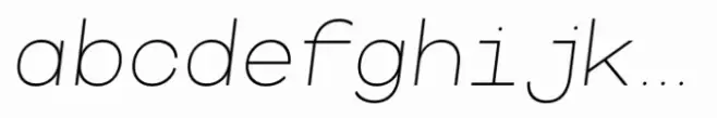 Codeworld Mono Thin Italic