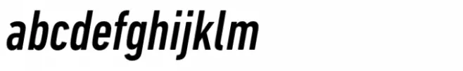 DIN Next Paneuropean Medium Condensed Italic