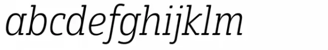 Eigerdals Slab Condensed Light Italic