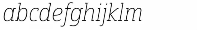 Eigerdals Slab Condensed Thin Italic