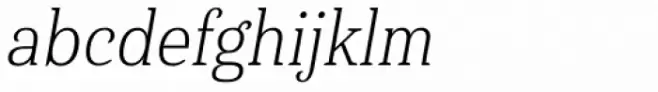 Haboro Serif Condensed Light Italic