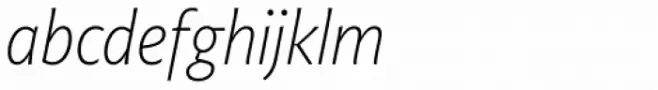 Niko Condensed Thin Italic