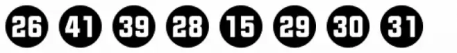 Numbers Style Two-Circle Negative