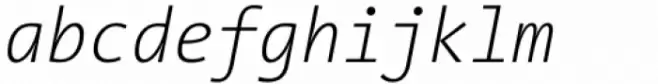 The Sans Mono SemiCondensed ExtraLight Italic